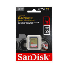 SanDisk 32GB Extreme C10 V30 UHS-I U3 SDCard 100MBs SDHC Memory card Pack By Lot picture