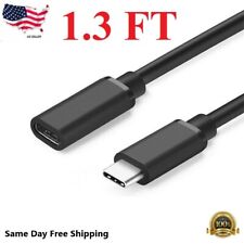 NEW Type C USB 3.1 Male to USB-C Female Extension Data Cable Extender Cord Black picture