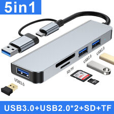5 in 1 USB / Type C To USB SD/TF Card Reader Adapter Hub For Computer Cellphone picture