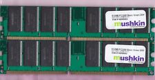 1GB 2x512MB PC3200 MUSHKIN BASIC GREEN DDR-400 CL2.5 Desktop Ram Memory Kit DDR picture