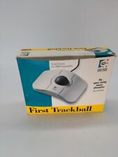 Vintage Logitech First Trackball Mouse T-MA CST2 4114 Gray and Offwhite Box r2 picture