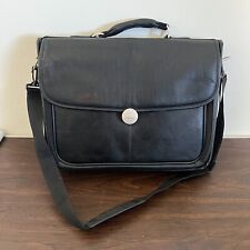 Dell Heavy Duty Leather Laptop Bag Case Professional Messenger Shoulder Strap picture