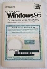 Microsoft Windows 95 Booklet/Manual With Certificate Of Authenticity picture