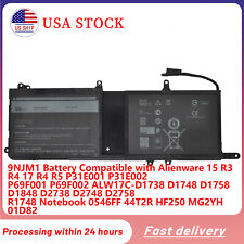 9NJM1 Genuine Battery MG2YH 44T2R HF250 For Alienware 15 R3 R4 17 R4 R5 New  picture