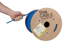 trueCABLE Cat6 Shielded Riser (CMR), 500ft, Blue, 23AWG Solid Bare Copper, 550MH picture