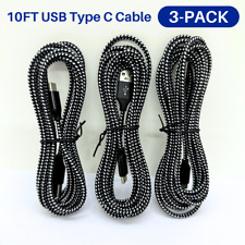 3-Pack 10Ft Extra Long USB Type C Cable Fast Charger Braided Cord For Samsung LG picture