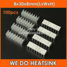 100pcs 8x30x8mm DIY Extruded Heat Sink With Adhesive Heat Transfer Thermal Tape picture