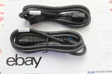 (2x) Dell 15A 125/250V 14AWGX3C Heavy Power Cord Extension Cable 1T386/960-0070 picture