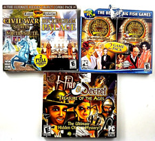 PC GAMES FLUX FAMILY SECRETS, THE ULTIMATE, HIDE & SECRET, 5 games 3 disc lot p4 picture