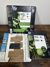HP 950XL/951 (C2P01FN) Ink Cartridges Black /Cyan/Magenta (2)/Yellow New EXPIRED picture