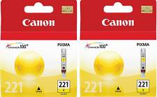 New Genuine Canon CLI-221 YELLOW 2PK Ink Cartridges PIXMA MX860 PIXMA MX870 picture