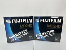 Fuji Film Floppy Disk MD2HD Qty. (2) 10-Pack 5-1/4 PC/AT Compatible 20 NEW Disks picture