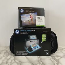 New HP Photosmart A646 Printer w/Bluetooth Carry Case & HP 110 Tri-color Ink Pk picture