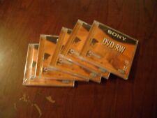 Sony DVD-RW Recordable DVD 4.7GB 120 min Discs 5 discs With Cases New Sealed picture