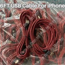  Wholesale 6Ft Charger Lot Braided USB Charging Cable Bulk For iPhone 14 12 11 8 picture