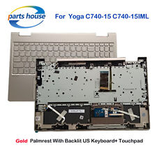 New For Lenovo Yoga C740-15IML Palmrest Touchpad With Keyboard 5CB0U43851 picture