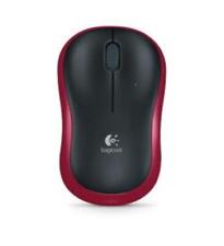 Logicool by Logitech M186 Black/Red Wireless Mouse for PC & Mac picture
