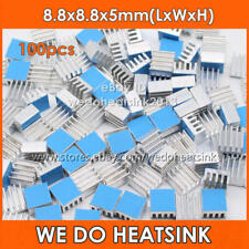 100pcs Tiny 8.8*8.8*5mm Aluminum Heatsink Radiator Cooler With Thermal Tape picture