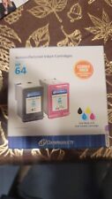 DATAPRODUCTS INKJET CARTRIDGES FOR HP64 1 TRI-COLOR & 1 BLACK INK picture