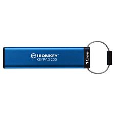 Kingston 16GB IronKey Keypad 200 USB 3.2 Encrypted USB Flash Drive +Tracking picture