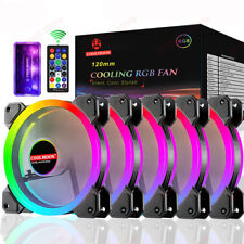 3/5/6 Pack RGB PC Cooling Fan 120mm Quiet Cooler with Controller for Computer picture