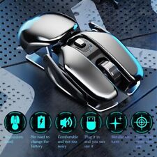 Modern Metal Mouse Rechargeable Wireless Pc Laptop Computer Gaming Waterproof picture
