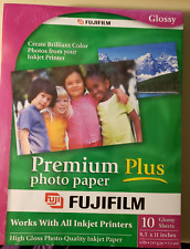 Fujifilm Premium Plus Photo Paper 10 Glossy Sheets Sealed 8.5”x11” 65lb picture