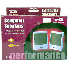 NEW OS Cyber Acoustics CA-2.2 Portable Computer Speaker Set Vintage Old Stock picture