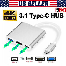 Type-C 3.1 to 4K HDMI +VGA Port USB-C HUB Adapter Converter For MacBook Pro picture