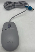 Vintage Sony Vaio PC 2-Button Scroll Ball Corded Computer Mouse PS/2 Gray SONY picture