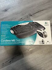 Logitech Cordless MX Duo Keyboard Optical Mouse Dock Cable Arm Rest picture
