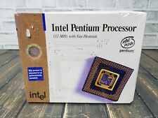 Vintage SEALED Intel Pentium 133 MHZ with Fan Heatsink Processor Collectible CPU picture