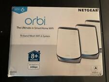 NETGEAR ORBI WIFI 6 TRI-BAND MESH Router + 2 Extenders AX6000 RBK853-100NAS picture