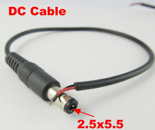 10pcs 5.5mm x 2.5mm 5.5/2.5 CCTV Power Charger DC Power Male Plug Cable 30cm picture
