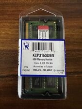 NEW Kingston 8 GB (1x8GB) KCP316SD8/8 PC3-12800 Laptop Memory Ram picture