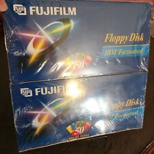 Fujifilm Floppy Disks IBM Formated 3.5” Color 100 pk New Sealed Box picture