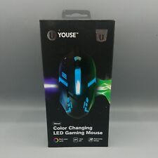 U Youse Wired Color Changing LED Gaming Mouse Computer Laptop Multicolor Black picture