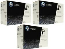 3 New Genuine Factory Sealed HP 27X Toner Cartridges Black Boxes picture