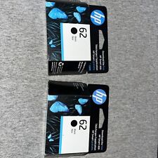 Lot of 2 HP 62 Black Ink Cartridges Expires/d 5/24 And 3/24. New Genuine picture