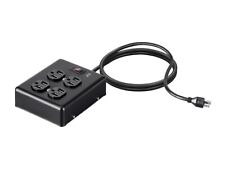 Heavy Duty 4 Outlet Metal Surge Power Box - Black With 6 Feet Cord | 180 Joules picture