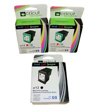 CRICUT IMAGINE ~ Lot x 3 ~  cr12 Inkjet Print Cartridges Tri-Color & Black picture