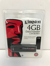 KINGSTON DTL+/4GB 4GB USB FLASH DRIVE DATATRAVELER LOCKER+ NEW LOT OF QTY 2 picture