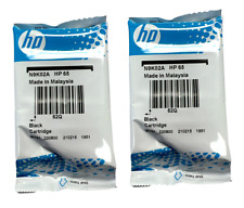 2 Pack Original HP 65 Black Genuine Ink Cartridge (N9K02AN) picture