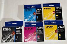 Genuine Epson 702XL Black & 702XL Color C/Y/M Ink Cartridges Expires 2026 - NEW picture