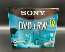 Sony DVD-RW Recordable Discs With Cases 10 Pack 4.7GB 120 Min Factory Sealed NEW picture