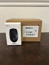 Lot of 10 Logitech B100 (910-001439) Corded Optical USB Mouse New  picture