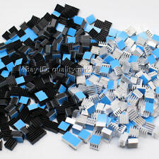 Aluminum Heatsink 8.8*8.8*5mm Silver / Black Anodized With Thermal Tape Applied. picture