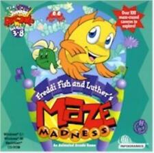 Freddi Fish And Luther's Maze Madness PC CD collect kelp seeds caverns kids game picture