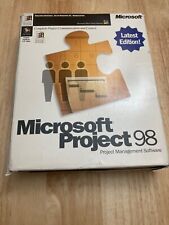 Microsoft Project 98 SR-1 for Windows - Complete with Box, CD, Manual, Key picture