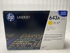 GENUINE HP 643A LaserJet Q5952A Yellow Toner For LaserJet 4700, OEM SEALED BOX picture